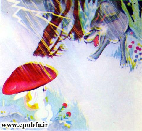 چهارخرگوش کوچولو به چیدن قارچ میروند-کتاب تصویری آموزش اتحاد و همکاری به کودکان-ایپابفا سایت قصه و داستان8